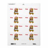 Weihnachtsbär-Geschenketikett (Vorne)