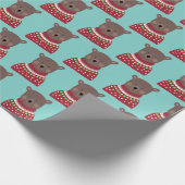 Weihnachtsbär Geschenkpapier (Ecke)