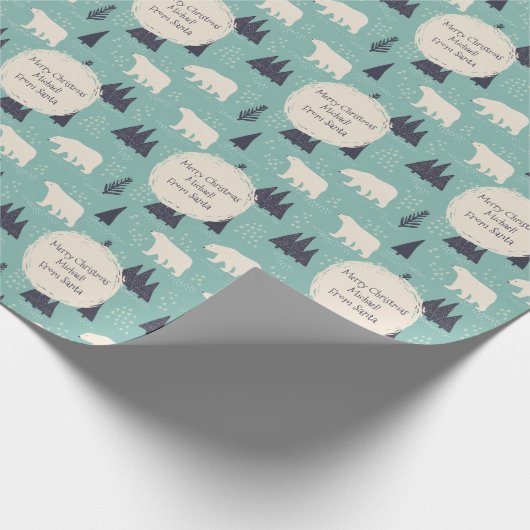 Weihnachtsbär Geschenkpapier (Ecke)