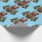 Weihnachtsbär Geschenkpapier (Ecke)