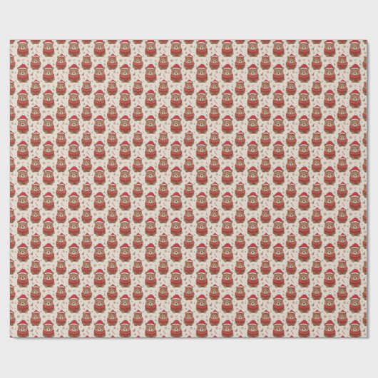 Weihnachtsbär Geschenkpapier (Flach)