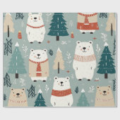 Weihnachtsbär Geschenkpapier (Flach)