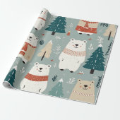 Weihnachtsbär Geschenkpapier (Ungerollt)