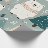 Weihnachtsbär Geschenkpapier (Ecke)