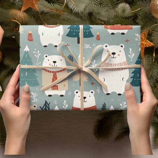 Weihnachtsbär Geschenkpapier