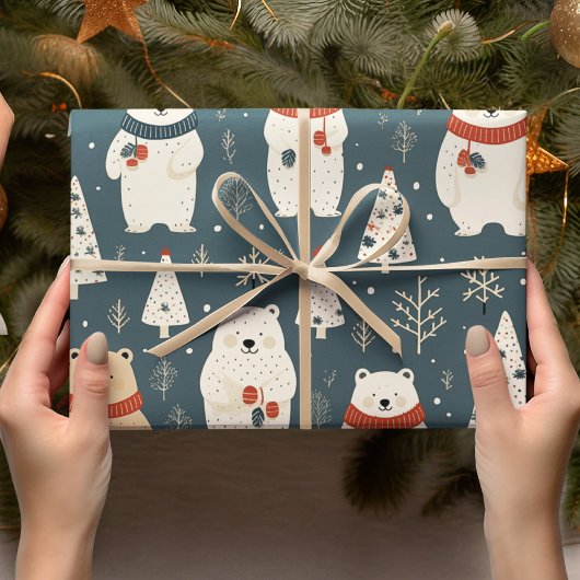 Weihnachtsbär Geschenkpapier