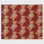 Weihnachtsbär Geschenkpapier (Flach)