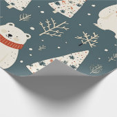 Weihnachtsbär Geschenkpapier (Ecke)