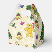 Weihnachtsbär, Glocken und Baum Geschenkschachtel (Rückseite)