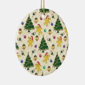 Weihnachtsbär, Glocken und Baum Keramik Ornament (Rechts)