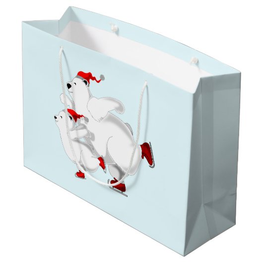 Weihnachtsbär Große Geschenktüte (Rückseite Schrägansicht)