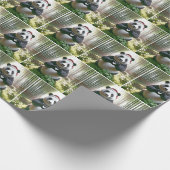 Weihnachtsbär im Bambuswald Geschenkpapier (Ecke)