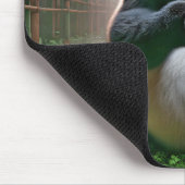 Weihnachtsbär im Bambuswald Mousepad (Ecke)