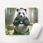 Weihnachtsbär im Bambuswald Mousepad (Mit Mouse)