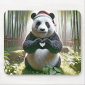 Weihnachtsbär im Bambuswald Mousepad (Vorne)