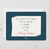 Weihnachtsbär im Fenster Feiertagskarte (Rückseite)