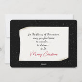 Weihnachtsbär im Fenster Feiertagskarte (Rückseite)