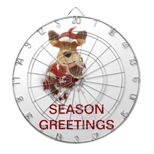 Weihnachtsbär im Schnee Dartscheibe (vorne)