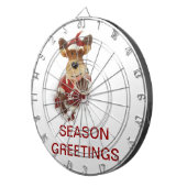 Weihnachtsbär im Schnee Dartscheibe (Vorderseite rechts)