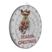 Weihnachtsbär im Schnee Dartscheibe (Vorderseite Links)