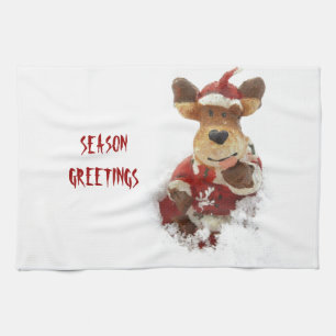 Weihnachtsbär im Schnee Handtuch