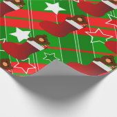 Weihnachtsbär im Strumpf Geschenkpapier (Ecke)