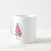 Weihnachtsbär im Wasser Kaffeetasse (Vorderseite Links)