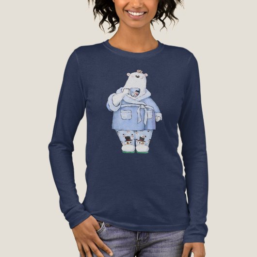 Weihnachtsbär in Pajamas Tri-Blend Shirt (Vorderseite)