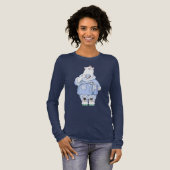 Weihnachtsbär in Pajamas Tri-Blend Shirt (Volle Vorderseite)