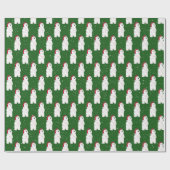 Weihnachtsbär in Schneeflocken Geschenkpapier (Flach)