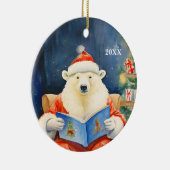 Weihnachtsbär individualisieren Datum Ornament (Rechts)