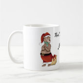 Weihnachtsbär Jeans für Leggings Kaffeetasse (Links)