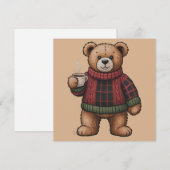 Weihnachtsbär Kaffee Retro Weihnachten Matching (Vorne/Hinten)