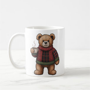 Weihnachtsbär Kaffee Retro Weihnachten passend Kaffeetasse