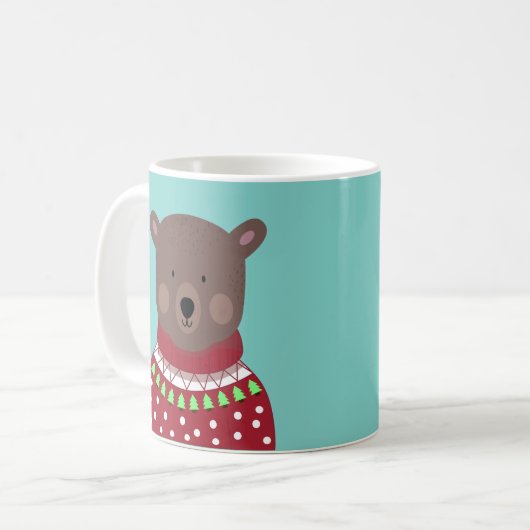 Weihnachtsbär Kaffeetasse (Vorderseite Links)