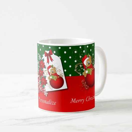 Weihnachtsbär Kaffeetasse (VorderseiteRechts)