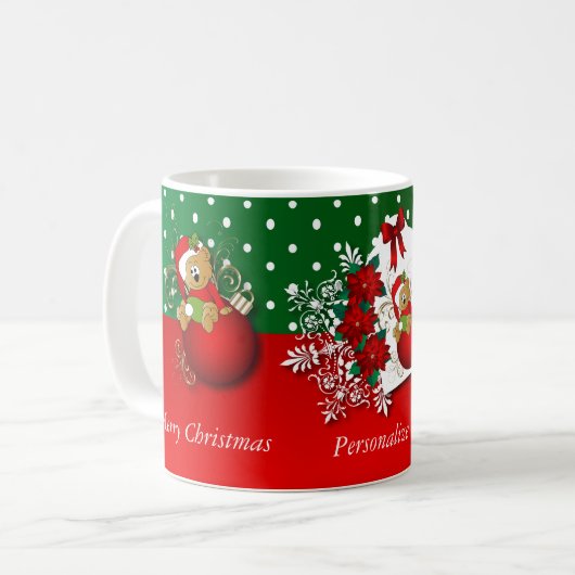 Weihnachtsbär Kaffeetasse (Vorderseite Links)