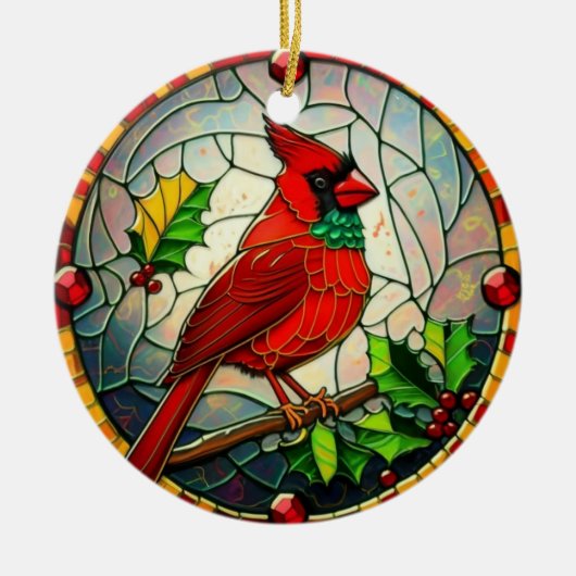 Weihnachtsbär Keramik Ornament (Vorne)