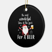 Weihnachtsbär Keramik Ornament (Links)