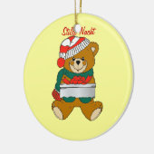 Weihnachtsbär Keramikornament (Links)