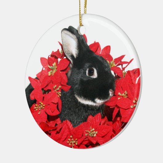 Weihnachtsbär Keramikornament (Links)