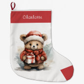 Weihnachtsbär-Kinderstrumpf Großer Weihnachtsstrumpf (Vorderseite)