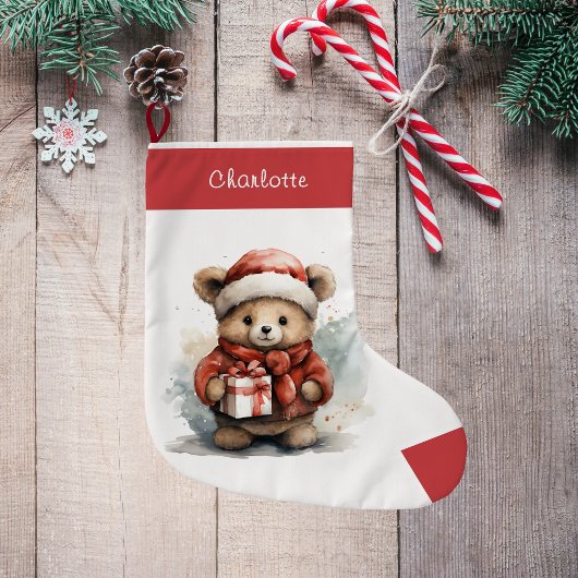 Weihnachtsbär-Kinderstrumpf Großer Weihnachtsstrumpf