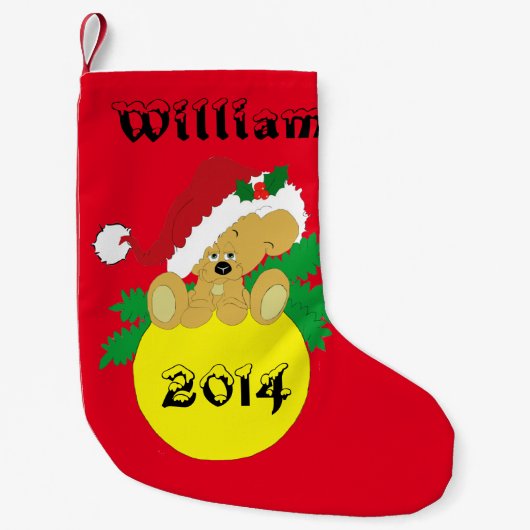 Weihnachtsbär Kleiner Weihnachtsstrumpf (Vorderseite)