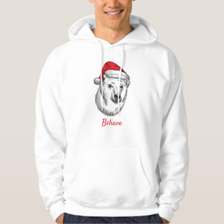 Weihnachtsbär mit einer Weihnachtsmannmütze Hoodie