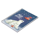 Weihnachtsbär mit festlichen Gnomen Notizblock (Linke Seite)