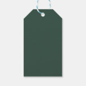 Weihnachtsbär mit Geschenk und Licht Geschenkanhänger (Rückseite)