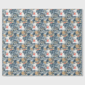 Weihnachtsbär mit heißem Kakao Geschenkpapier (Flach)