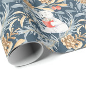 Weihnachtsbär mit heißem Kakao Geschenkpapier (Rolleneckpunkt)