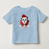 Weihnachtsbär mit niedlichen Panda-Kindermädchen Kleinkind T-shirt (Vorderseite)